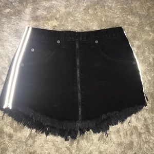 LF black denim skirt